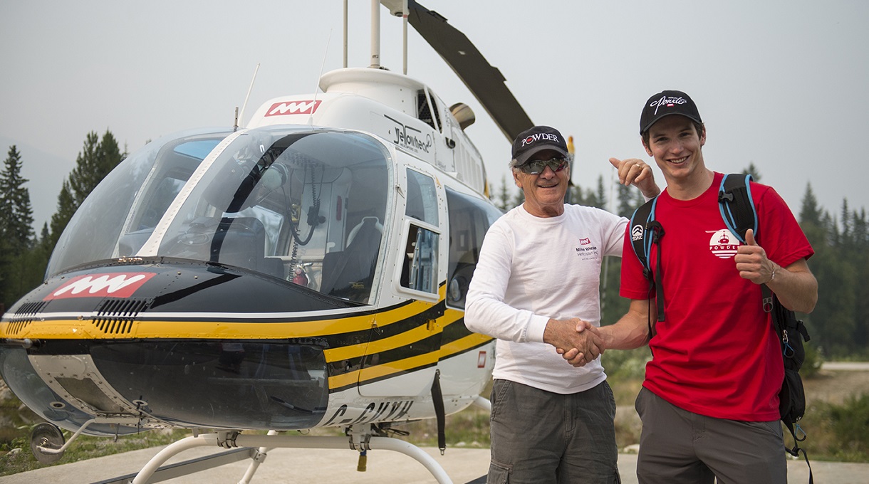 Mike Wiegele Heliskiing sponsert Slalom- und Riesenslalomfahrer Erik Read